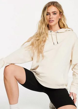 Светло-бежевый oversized-худи бойфренда из органического хлопка ASOS DESIGN Maternity-Нейтральный