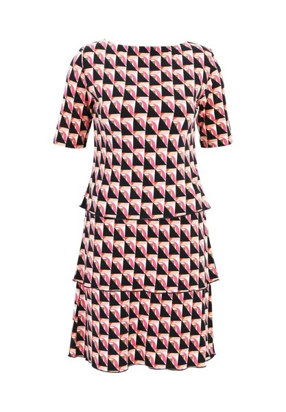 Ярусное платье с короткими рукавами BETTY BARCLAY, цвет Pink Dark Blue