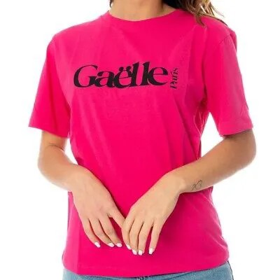 Женская футболка GAELLE Paris GBDP16701 Фуксия с логотипом E2023