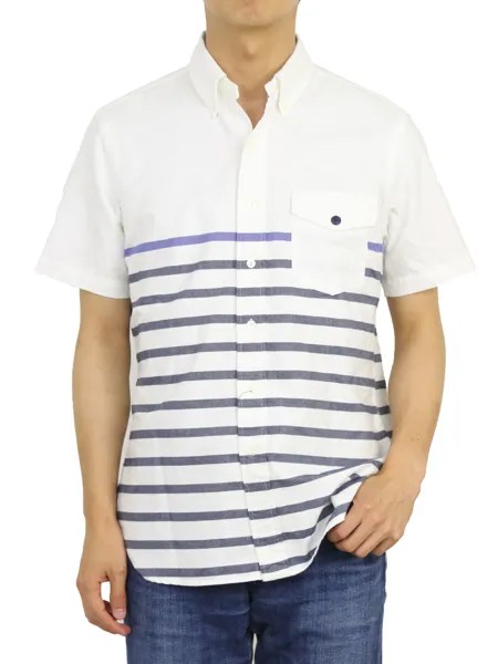 Polo Ralph Lauren SS Рубашка в полоску на пуговицах со стандартным коротким рукавом и карманом