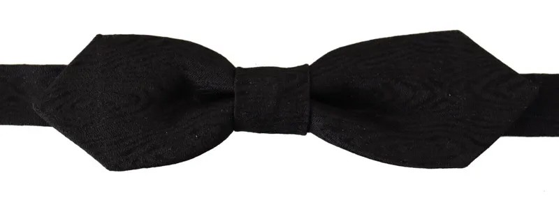 Мужской галстук-бабочка DOLCE - GABBANA, черный, 100% шелк, с регулируемым воротником, папийон, рекомендуемая розничная цена 300 долларов США.