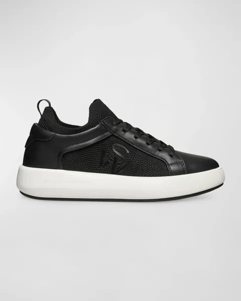 Кожаные трикотажные низкие кеды 5050 Pro Stuart Weitzman, цвет Black