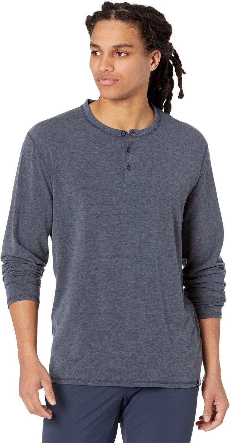 Рубашка Fourlaps Long Sleeve Radius Henley, цвет Navy Heather