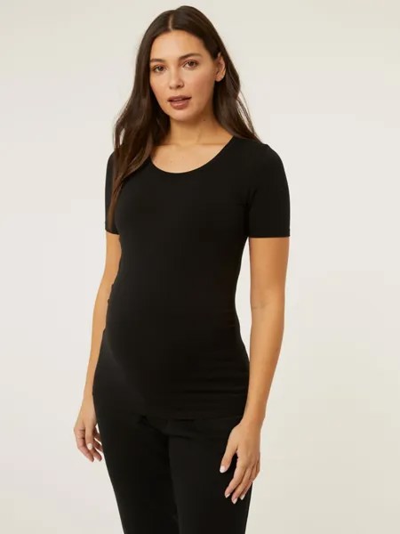 Черная базовая футболка для беременных George., черный