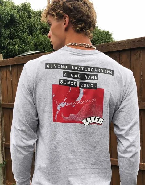 Лонгслив Vans x Baker-Серый