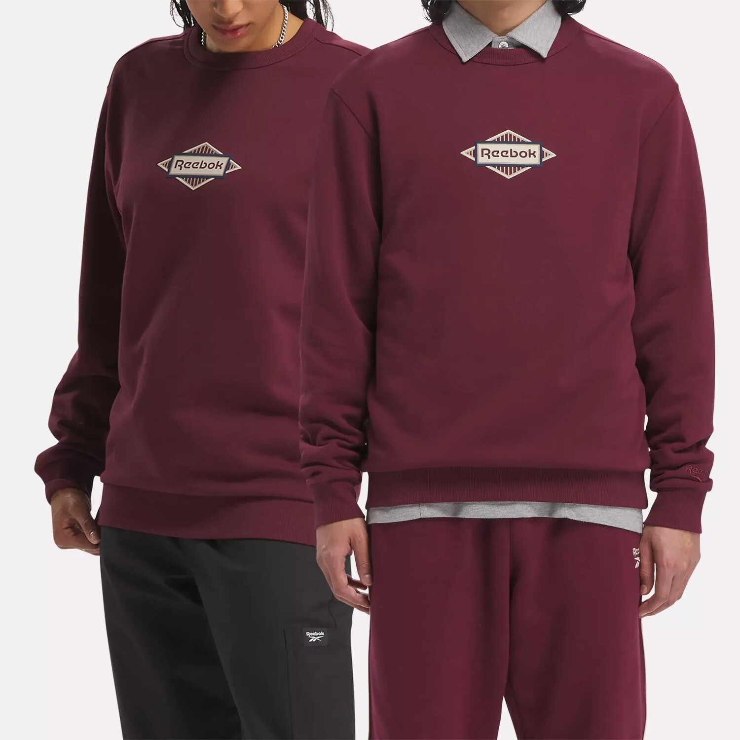 Толстовка Classics Sporting Goods с круглым вырезом Reebok, бордовый