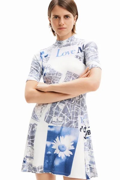 Повседневное платье CLAVELITOS Desigual, белый