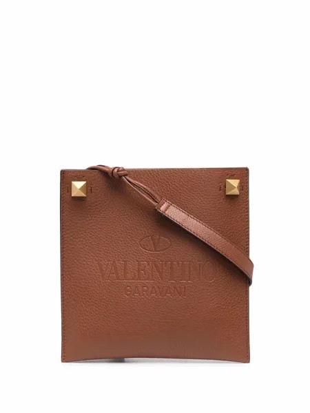 Valentino Garavani маленькая сумка Flat с тисненым логотипом
