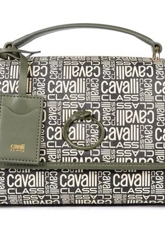 Сумка женская Cavalli Class C92PWCSD0012B03 black/green Monogram 001