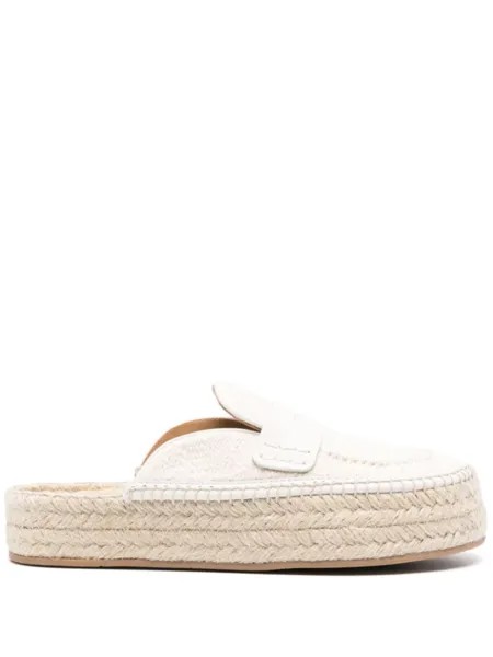 JW Anderson мюли из ткани букле, нейтральный цвет