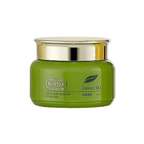 Deoproce Premium Green Tea Total Solution Cream Увлажняющий крем для лица с экстрактом зелёного чая, 100 мл