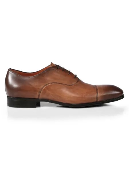 Кожаные оксфорды Salem Cap-Toe Santoni, коричневый
