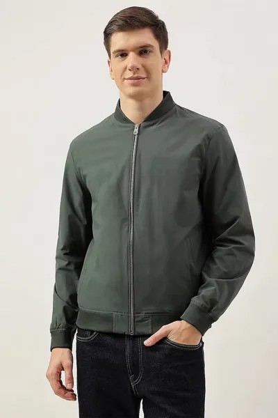 Бомбер с боковыми карманами Marks & Spencer, зеленый