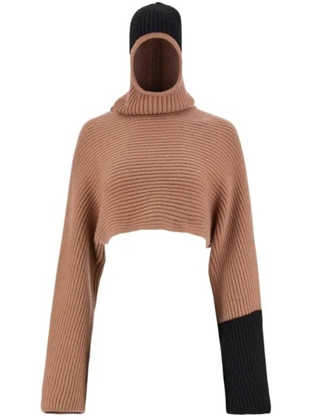 Ferragamo джемпер в стиле колор-блок, нейтральный цвет