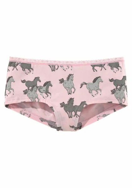 Трусы Petite Fleur Panty, цвет grau meliert, rosé, türkis