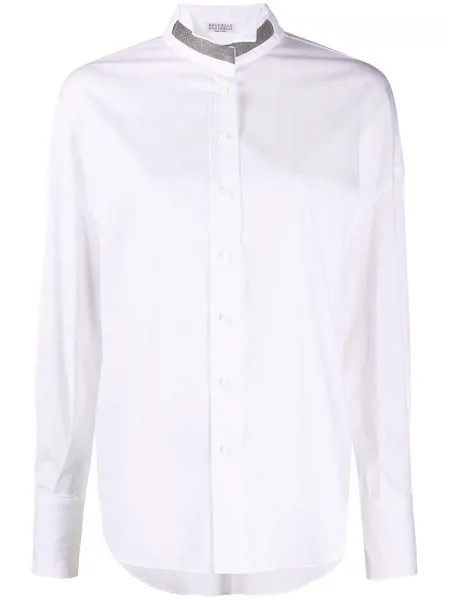 Brunello Cucinelli рубашка с декором Monili