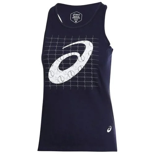 Майка женская спортивная ASICS 2042A178 401 TENNIS W TANK полиэстер синий цвет синий размер M