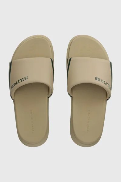 Шлепанцы DUAL DENSITY HILIFGER POOL SLIDE Tommy Hilfiger, бежевый