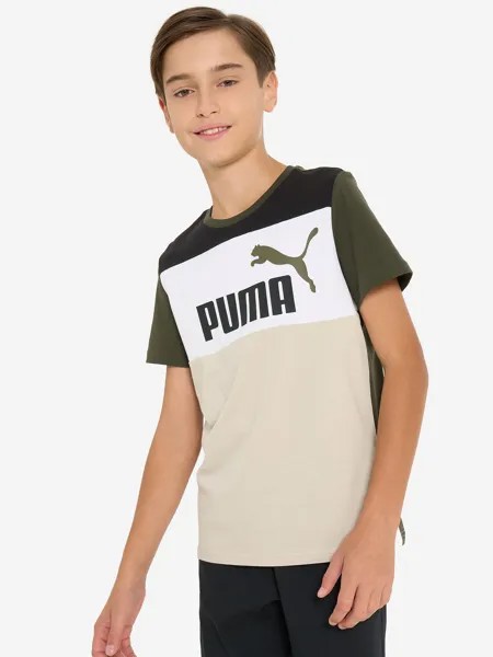 Футболка для мальчиков PUMA ESS+ Block, Зеленый