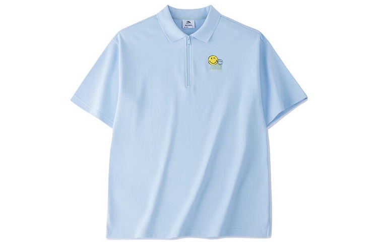 Рубашка поло Smileyworld X SmileyWorld Co-brand Unisex Cloud Blue Anta, цвет Cloud Blue