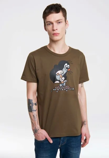 Футболка с принтом DER KLEINE MAULWURF LOGOSHIRT, цвет oliv