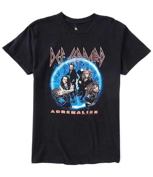 Винтажная футболка Junk Food Def Leppard The 7 Day Weekend Tour с короткими рукавами, черный