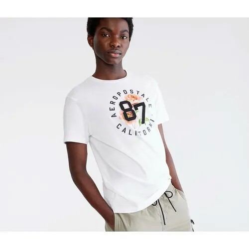 Футболка Aeropostale, хлопок, размер M, белый