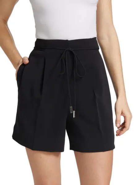 Креповые шорты Halston с завышенной талией alexandria, черный
