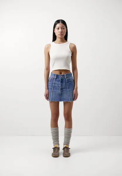 Джинсовая юбка Recrafted Icon Skirt Levi's, цвет novel notion