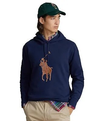 Мужская одежда Polo Ralph Lauren The RL Флисовая кожаная толстовка с капюшоном Big Pony