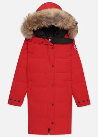 Женская куртка парка Canada Goose Shelburne, цвет красный, размер XS