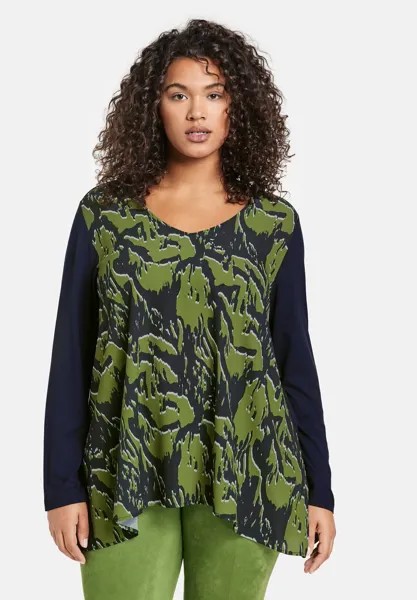 Блузка с длинными рукавами Samoon, зеленый