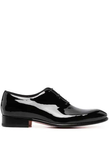Santoni лакированные оксфорды, черный