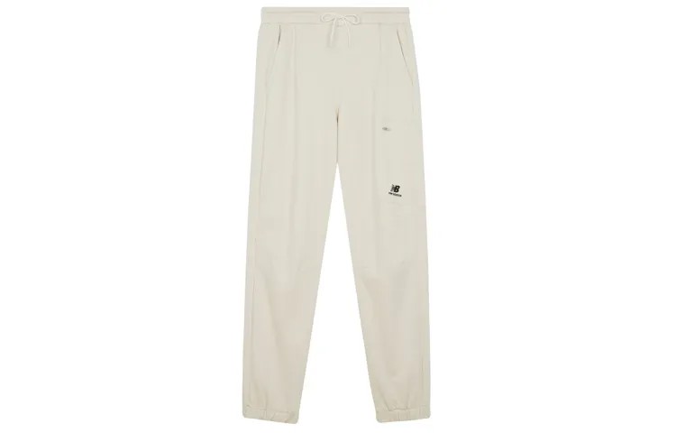 Трикотажные спортивные штаны Leisure Life унисекс Off White New Balance, кремовый