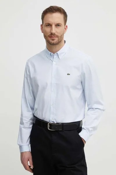 Хлопковая рубашка Lacoste, мультиколор