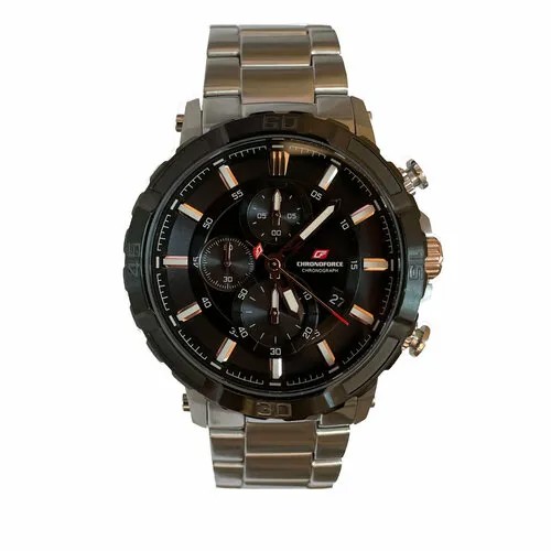 Наручные часы Chronoforce CF5350 GSSB BLACK-ROSEGOLD, серебристый/черный/золотой