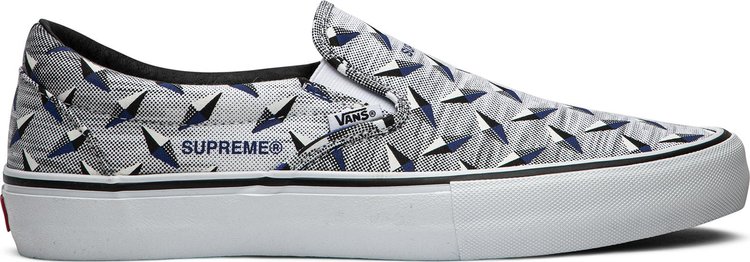 Кеды Vans Supreme x Classic Slip-On Pro Diamond Plate White, белый