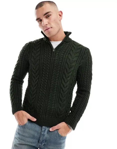 Джемпер на пуговицах Superdry Vintage Jacob Henley цвета Surplus Goods Olive