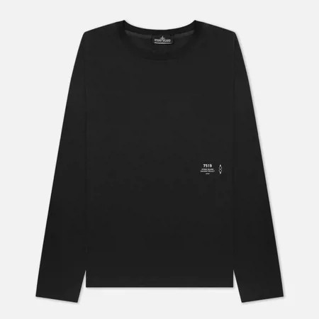 Мужской лонгслив Stone Island Shadow Project Mini Logo CXADO 7519, цвет чёрный, размер XL
