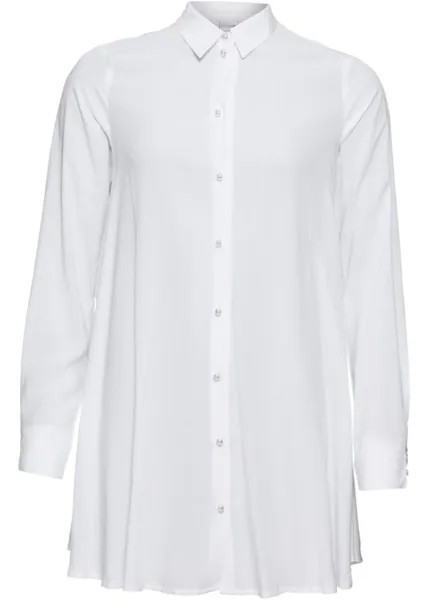Блуза с планкой с жемчужными пуговицами Bodyflirt, белый