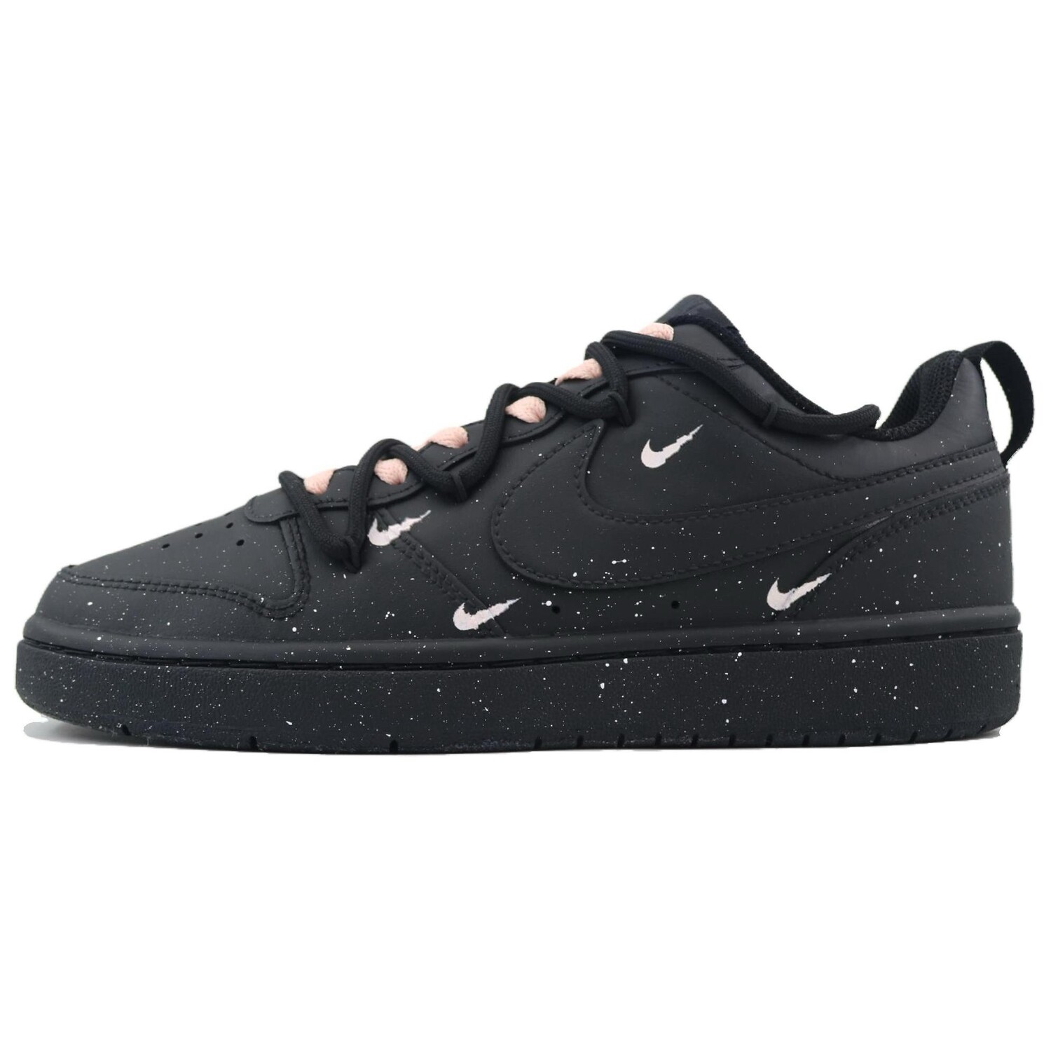 Кроссовки Nike Court Borough Skateboarding Shoes Women's Low-top Black/pink, черный/розовый