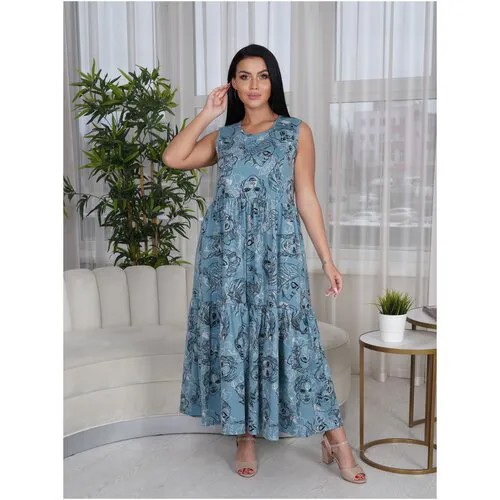 Сарафан LOVETEX.STORE, размер 48, серый