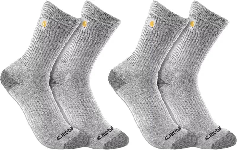 Мужские носки с логотипом Carhartt средней плотности — 2 шт., серый