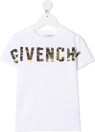 Givenchy Kids футболка с круглым вырезом и логотипом