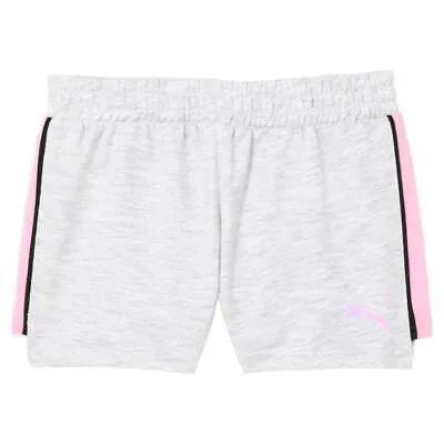 Шорты Puma Core Pack French Terry для девочек, размер 5, повседневная спортивная одежда 858251-02