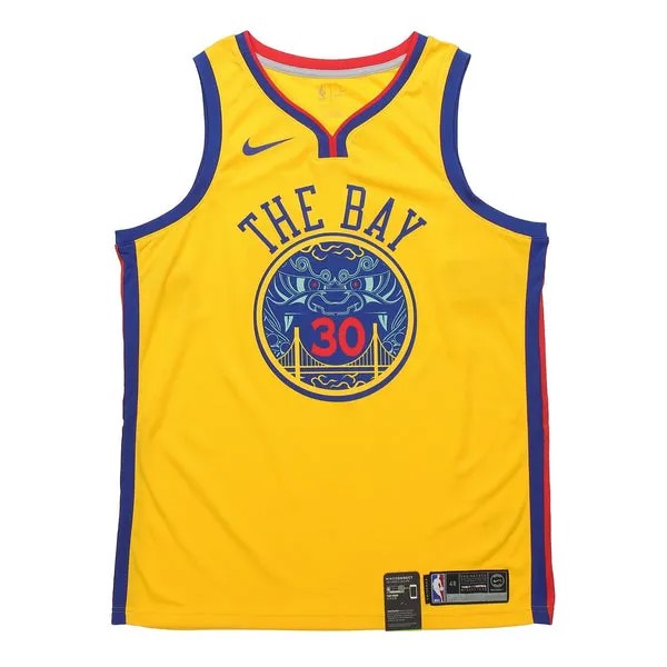 Майка Nike NBA 30 golden state warriors stephen curry Jersey Yellow, желтый