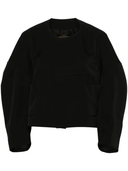 Comme Des Garçons укороченный жакет с приспущенными плечами, черный