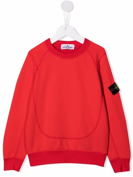 Stone Island Junior толстовка с нашивкой-логотипом