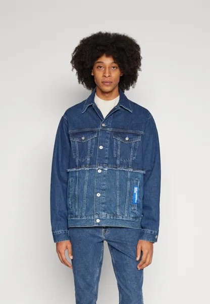 Джинсовая куртка Karl Lagerfeld Jeans ДЖИНСОВАЯ КУРТКА RELAXED, цвет marble mid blue logo