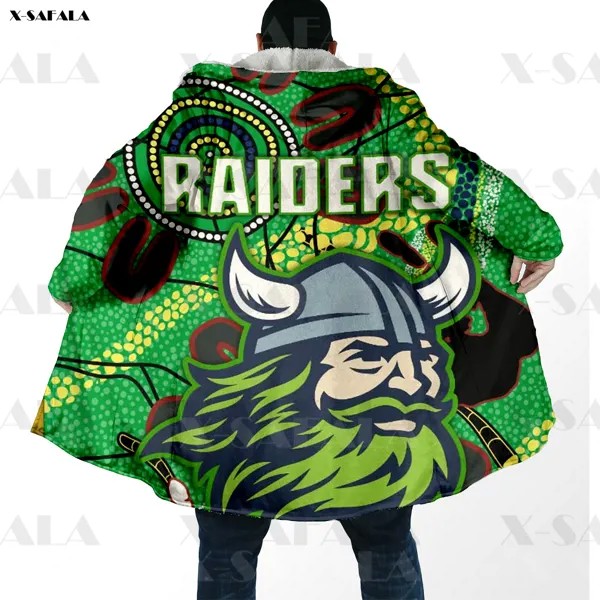 Толстовка Canberra Raiders с принтом викингов, пальто с капюшоном, одеяло, плащ, Толстая куртка, хлопковые пуловеры, пуловер, пальто